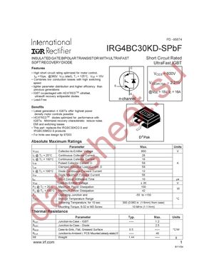 IRG4BC30KD-SPBF datasheet  